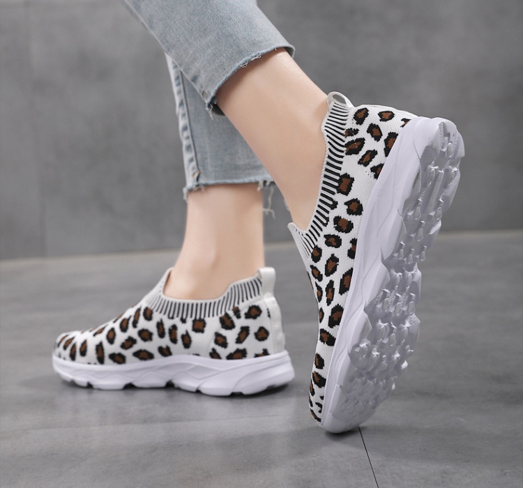 Sports Casual mesh large yard spring leopard shoes