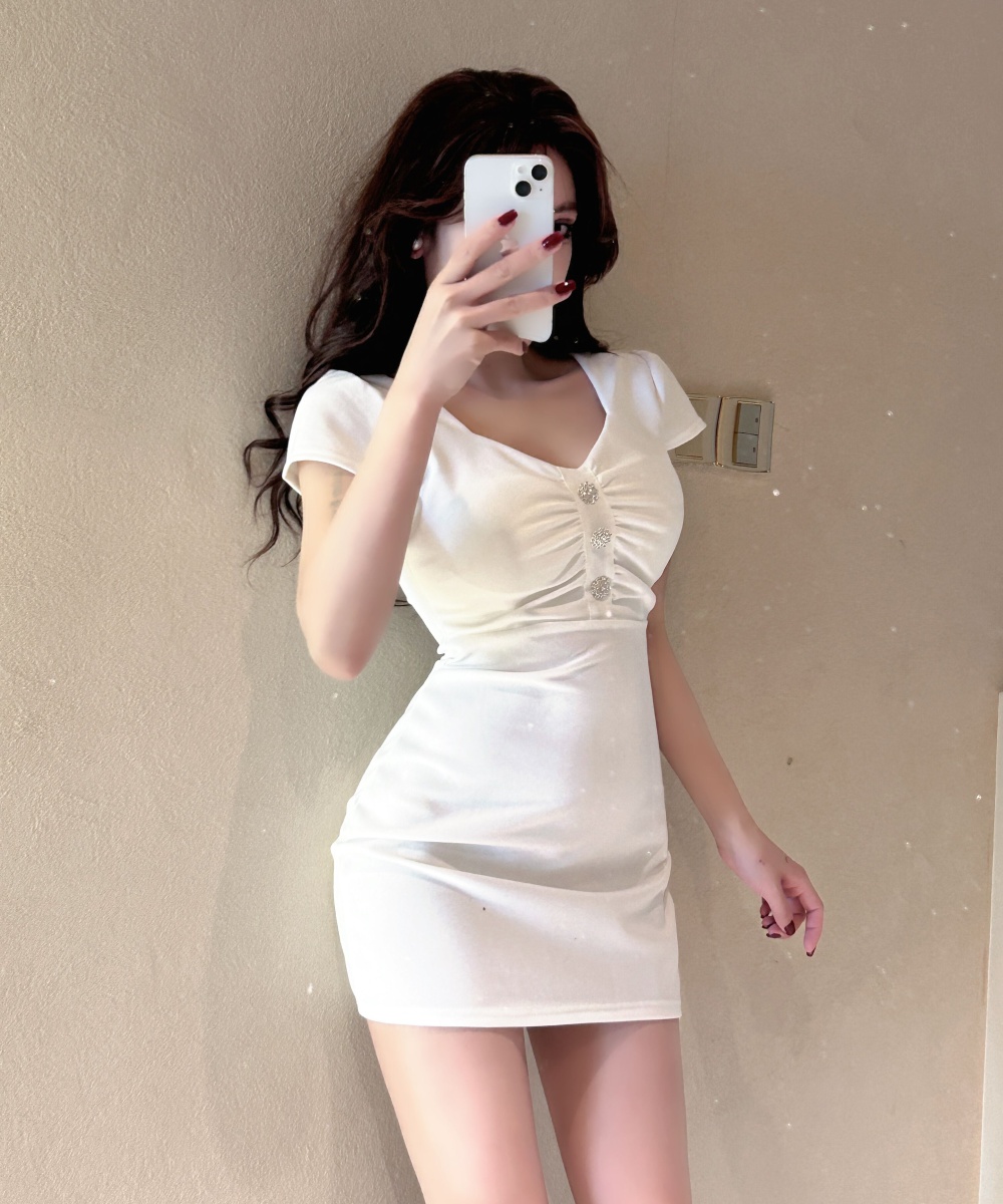 Sexy small fellow slim nightclub Korean style summer dress