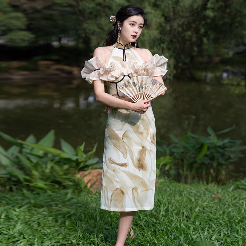 Spring and summer sexy cheongsam Chinese style dress