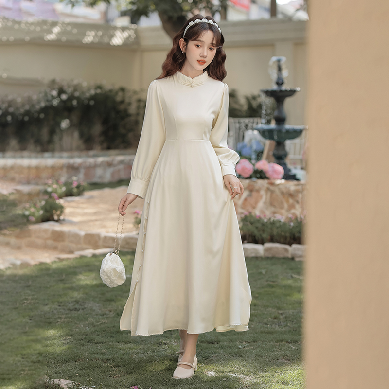 Chinese style spring cheongsam France style dress