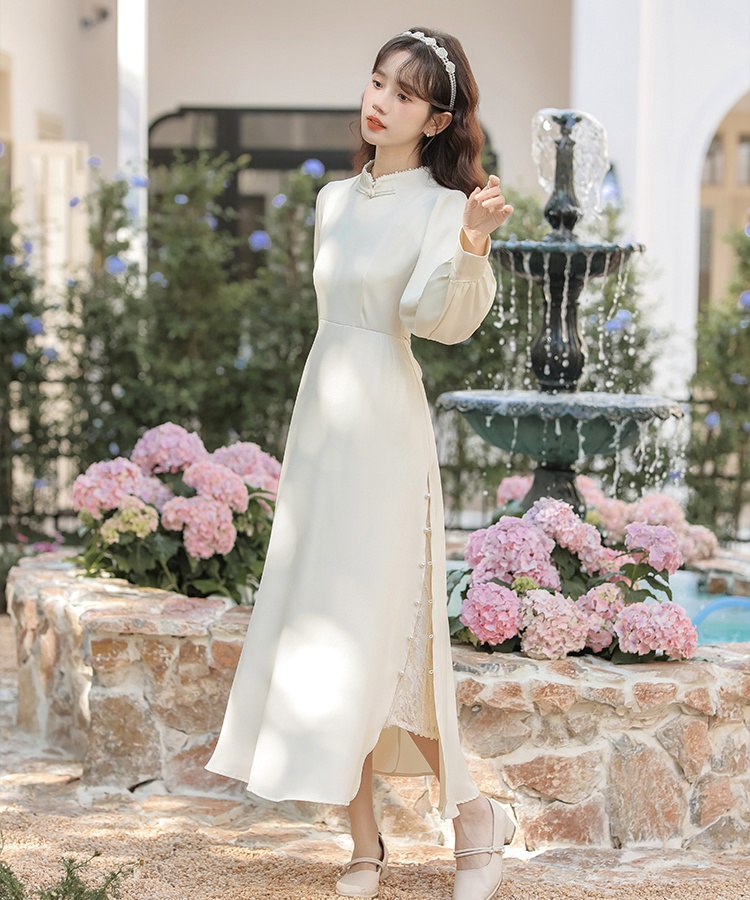 Chinese style spring cheongsam France style dress