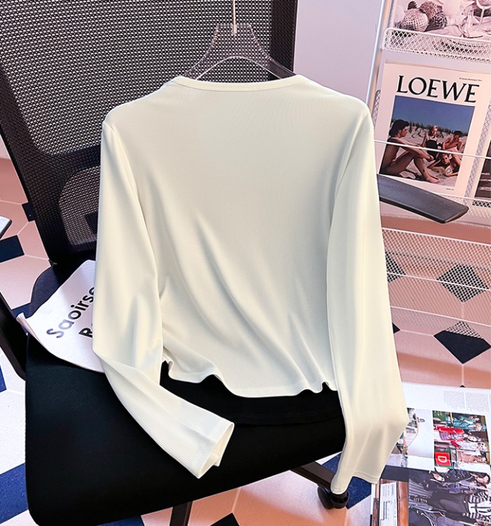 Mixed colors Pseudo-two tops long sleeve T-shirt for women