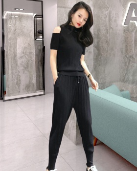 Casual fashion sports long pants 2pcs set for women