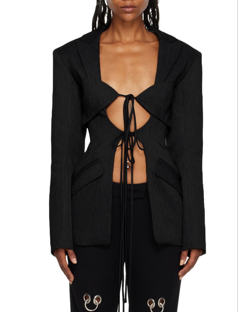 Pinched waist sexy coat irregular business suit