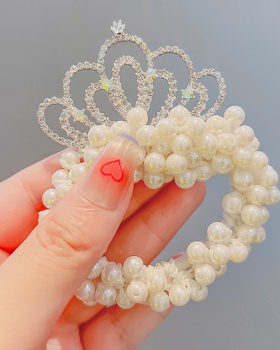 Imperial crown pearl girl hair ring child colors headwear