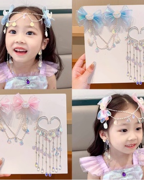 Chain child baby hairpin pearl hair accessories