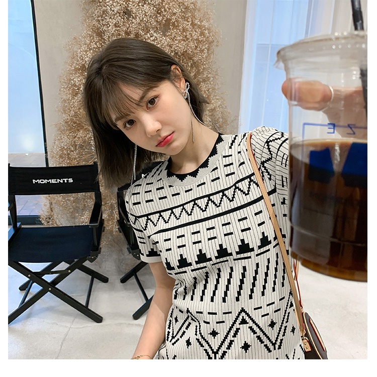 Autumn pullover loose tops chanelstyle knitted sweater for women
