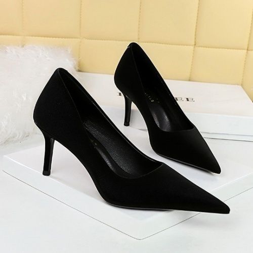 Low pointed shoes spring and autumn high-heeled shoes