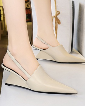 Slipsole European style shoes retro high-heeled sandals