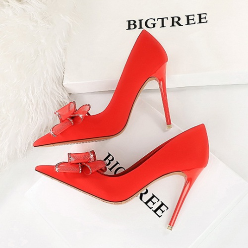 Lace European style high-heeled shoes fine-root shoes