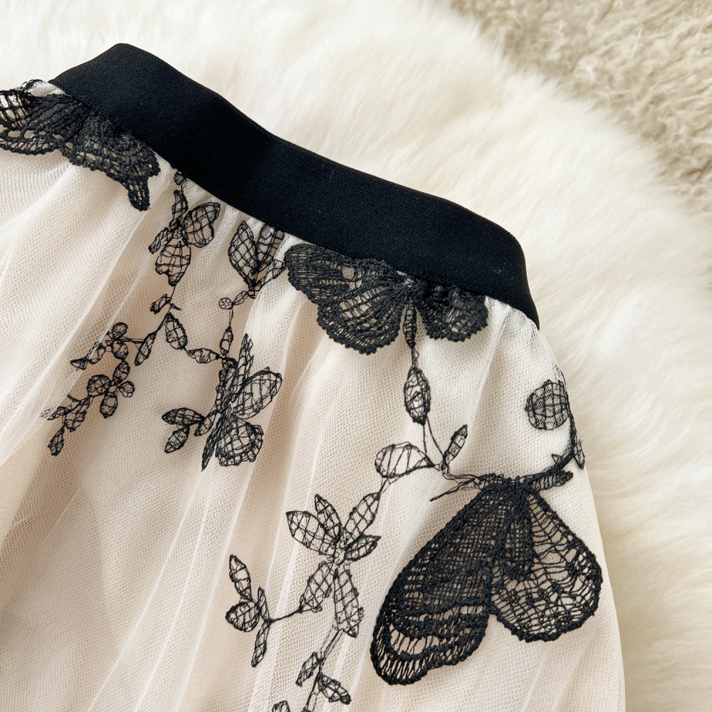 Gauze high waist stereoscopic butterfly skirt for women