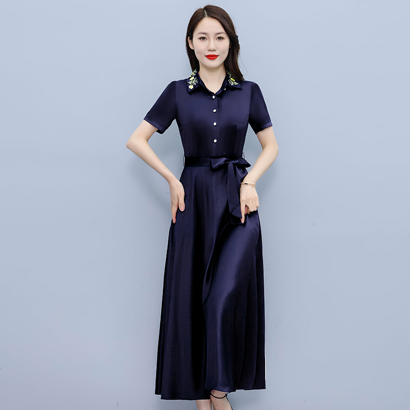 Western style short sleeve dress for women
