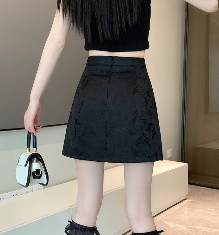 All-match slim package hip high waist A-line skirt