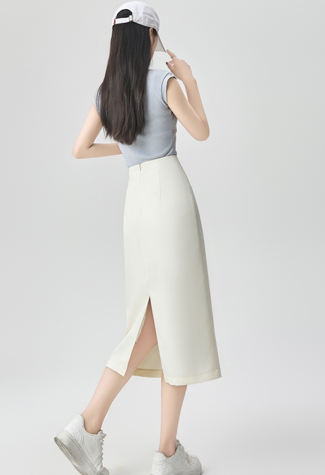 A-line Chinese style skirt long business suit for women