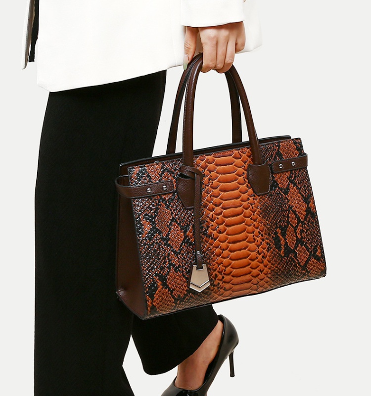 Retro snakeskin pattern fashion bag 3pcs set for women
