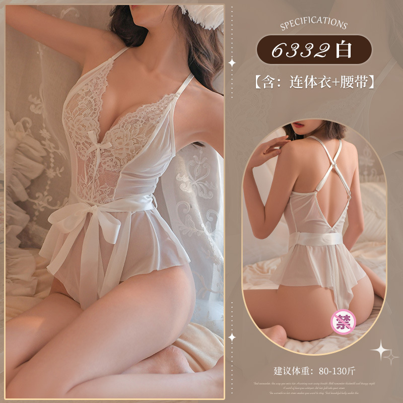 Butterfly sexy wedding dress perspective pajamas