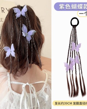 Twist high horsetail hair accessories child bow braid