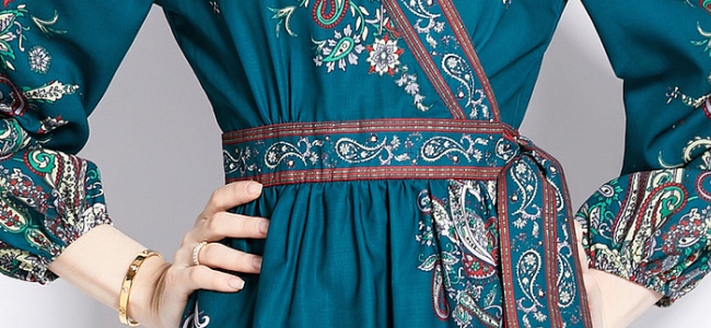 Frenum navy blue dress spring and summer printing belt