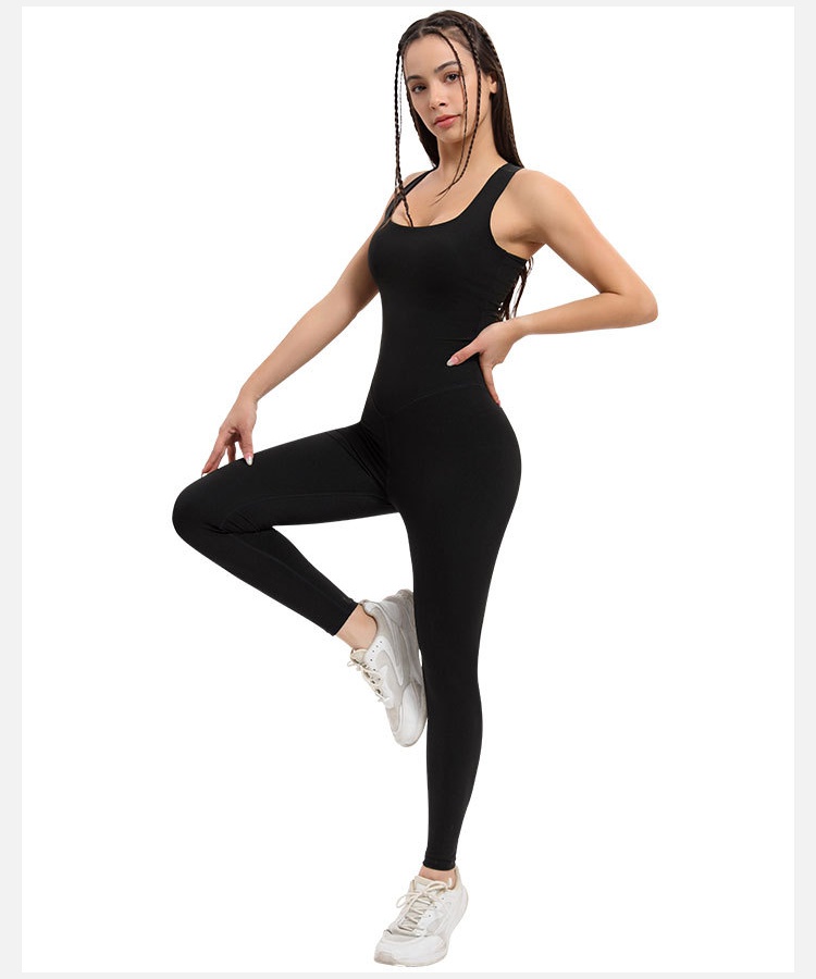High elastic sleeveless leotard sports yoga jumpsuit