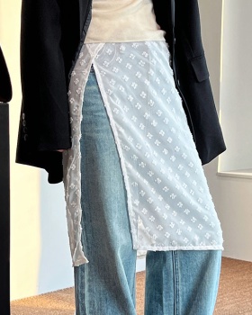 Gauze lace apron crochet perspective short skirt