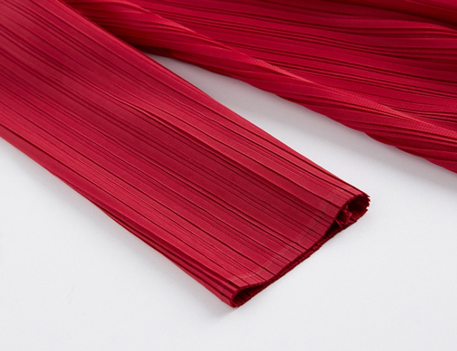 Red long dress printing dress for women