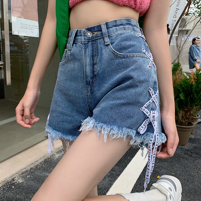 Large yard short jeans A-line shorts for women