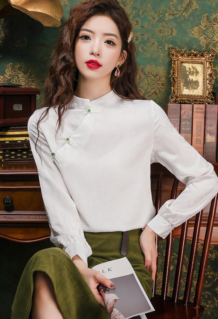 National style long sleeve shirt spring tops for women