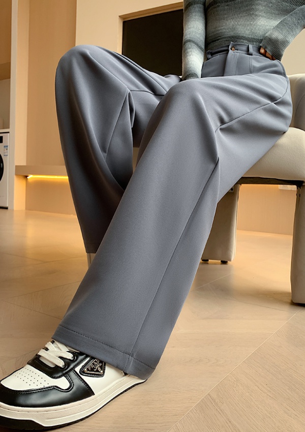 Black suit pants high waist wide leg pants for women