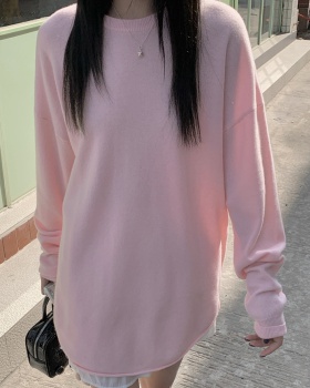 Long knitted loose sweater
