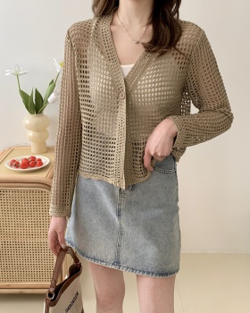 Sunscreen knitted cardigan summer coat for women