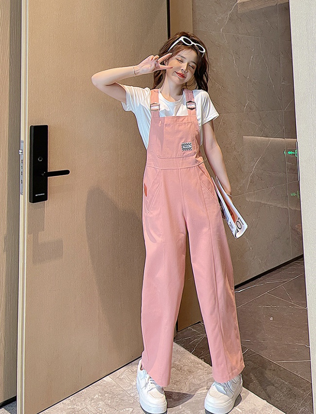 Summer student pants college style jumpsuit for women