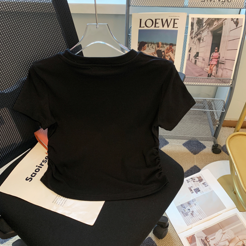 Retro summer tops printing T-shirt for women