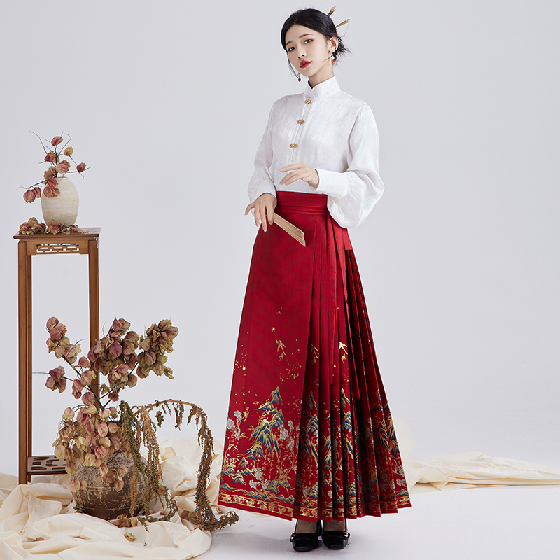 Back embroidery jacquard skirt colors spring and summer tops