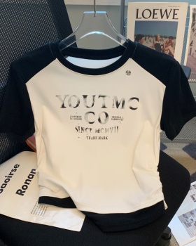 Slim niche tops Korean style Casual T-shirt for women