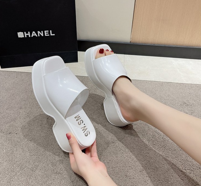 Fashion trifle summer slippers Casual high-heeled shoes