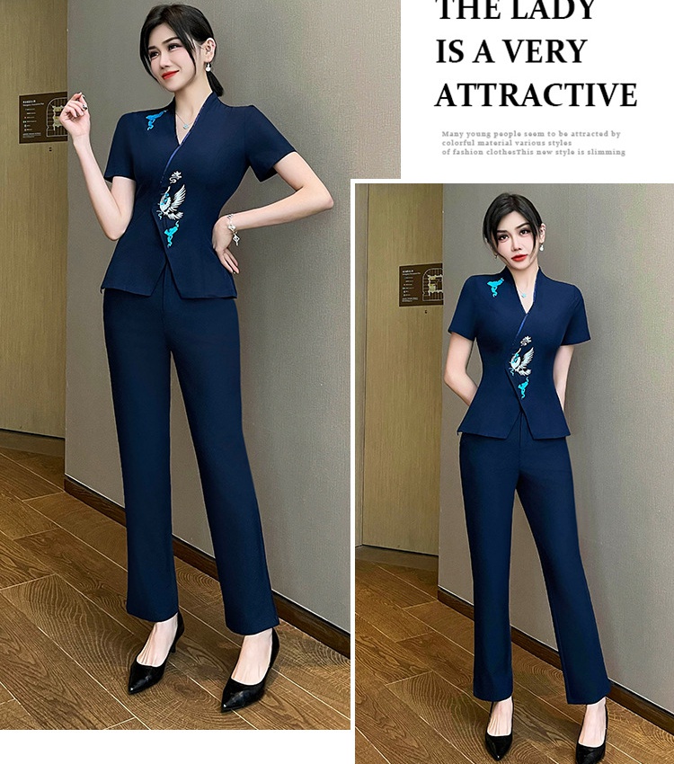 Overalls Chinese style profession long pants a set for women