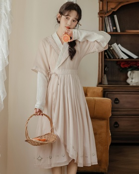 Cotton linen Chinese style Han clothing dress