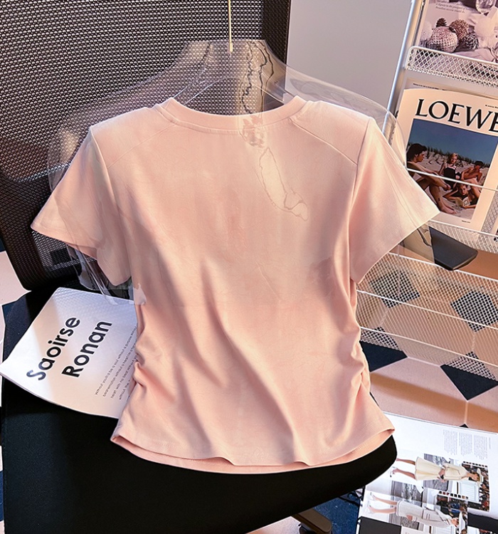 Short sleeve work pants summer T-shirt for women