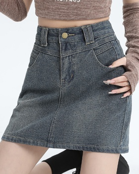 Lined package hip short skirt all-match skirt for women