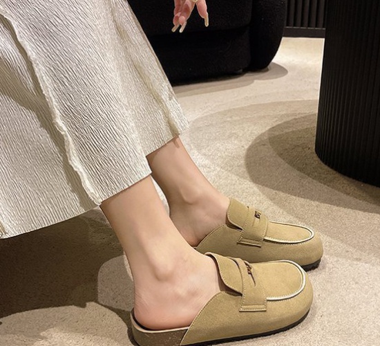 Half wears outside slippers spring and autumn shoes for women