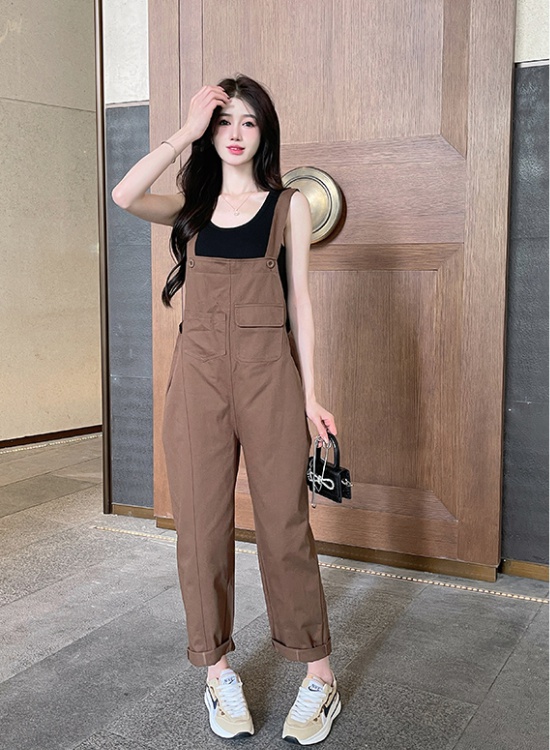 Korean style long pants wide leg jumpsuit a set for women