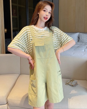 Spring and summer pants bib pants a set for women