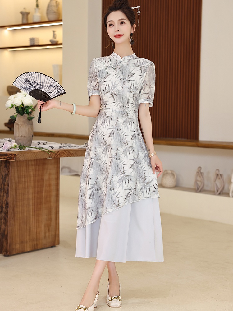 Summer fashion dress Chinese style long dress for women