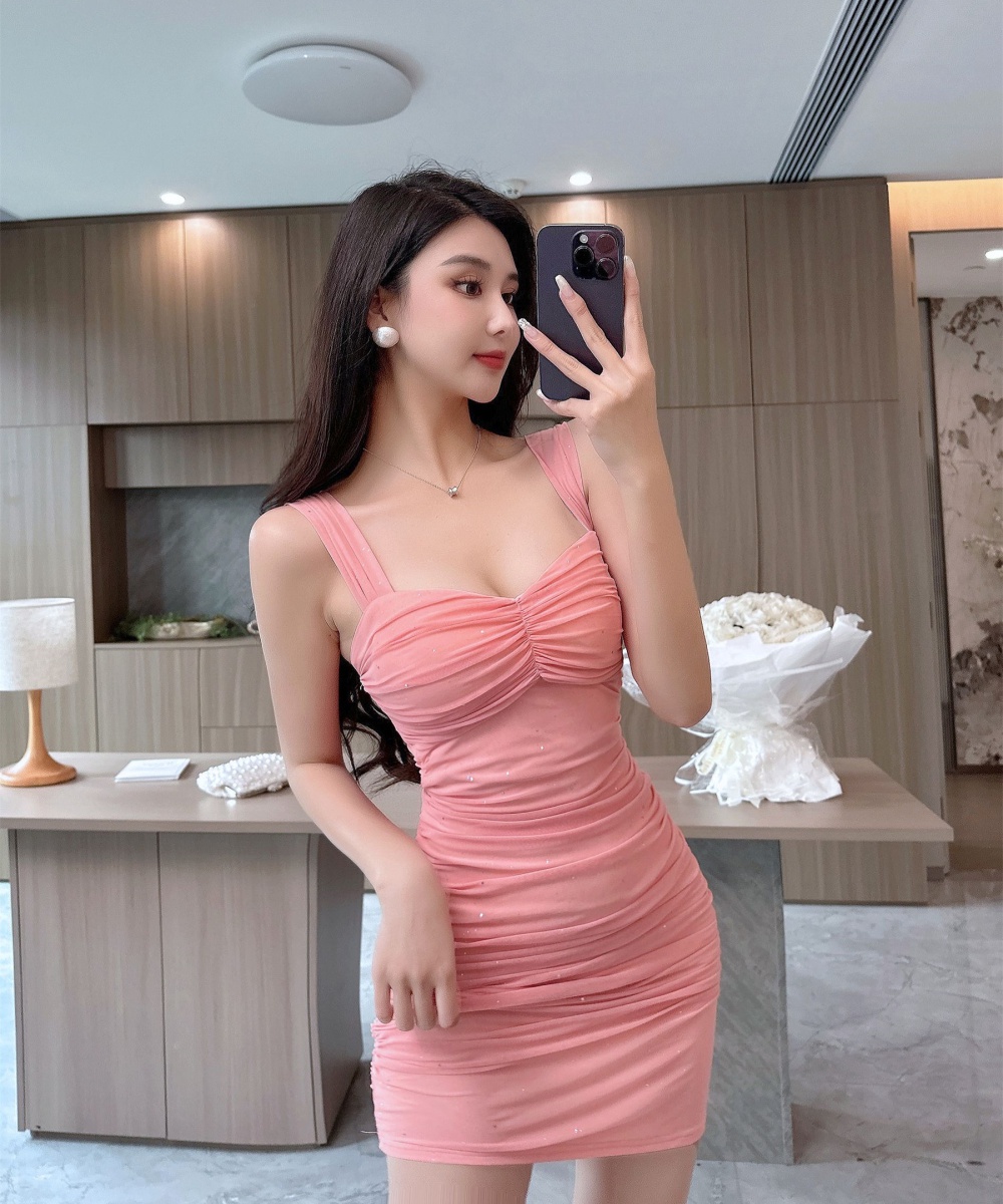 Sexy slim dress package hip sling T-back for women