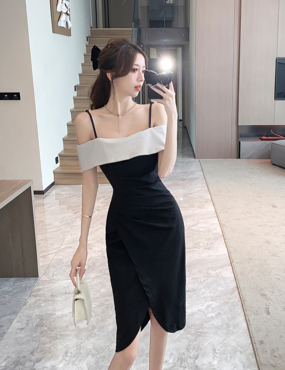 Slim split dress little sexy formal dress