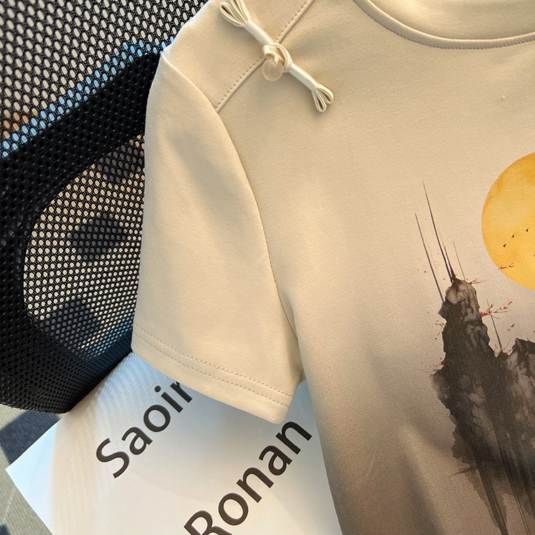Summer fashion T-shirt printing niche tops for women