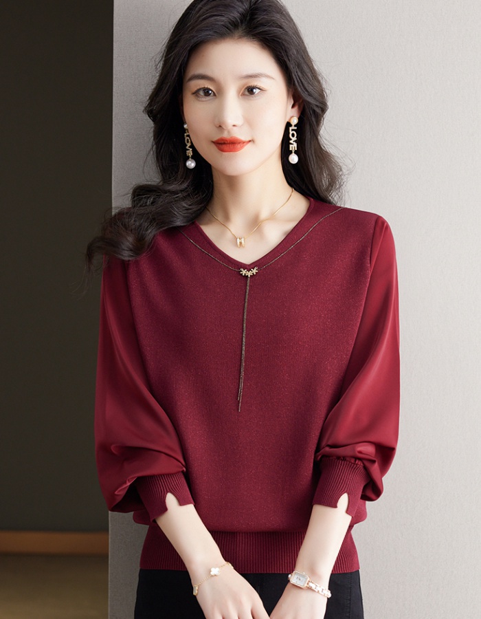 V-neck spring bottoming shirt spring and autumn sweater