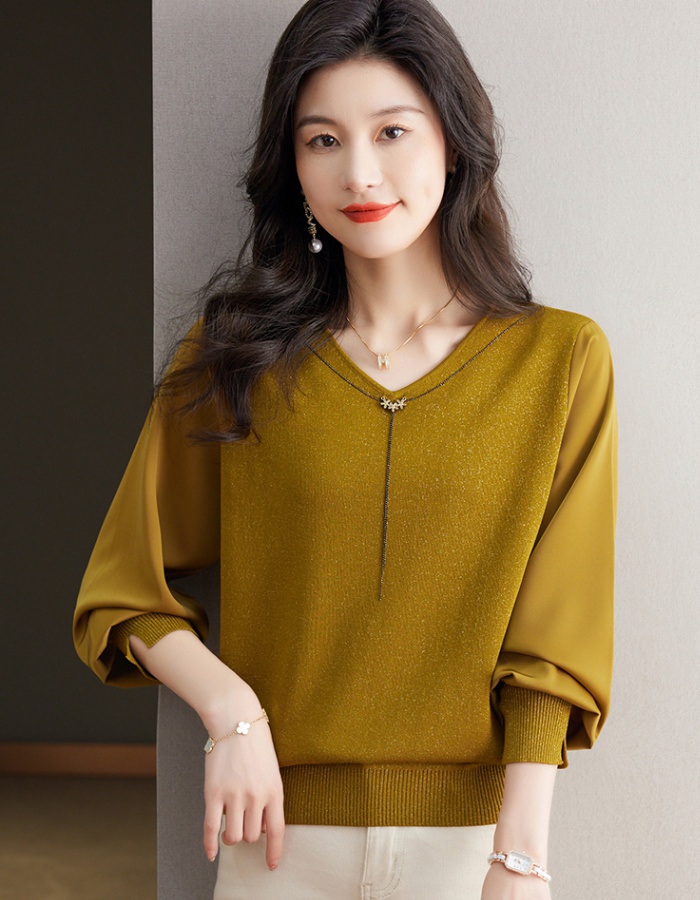 V-neck spring bottoming shirt spring and autumn sweater