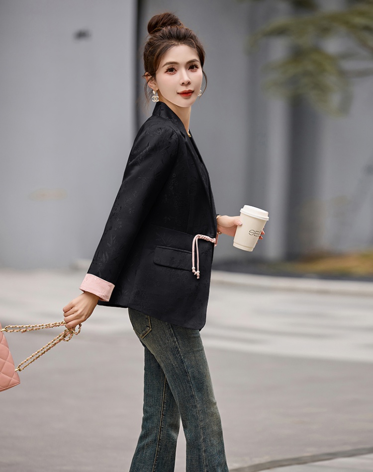 Spring and autumn black coat fashionable Casual business suit