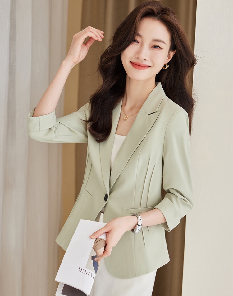 Green tops temperament business suit for women